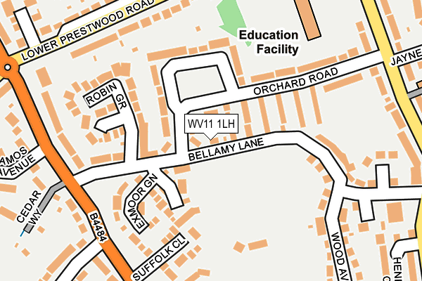 WV11 1LH map - OS OpenMap – Local (Ordnance Survey)