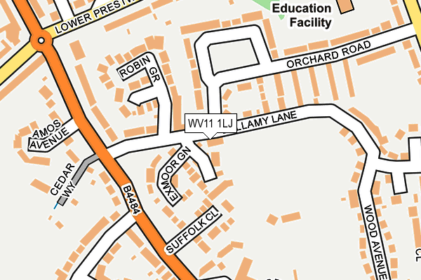 WV11 1LJ map - OS OpenMap – Local (Ordnance Survey)