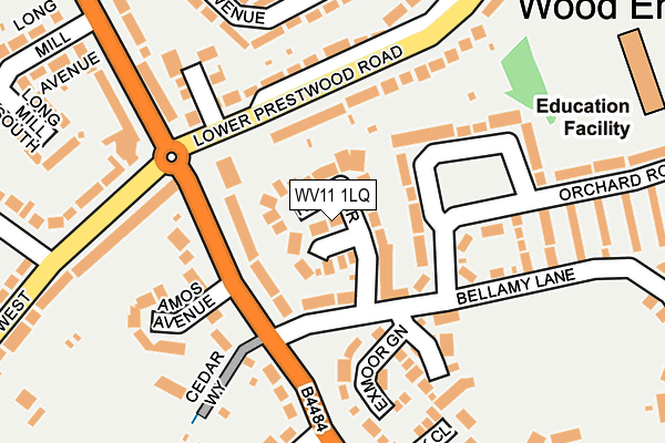 WV11 1LQ map - OS OpenMap – Local (Ordnance Survey)