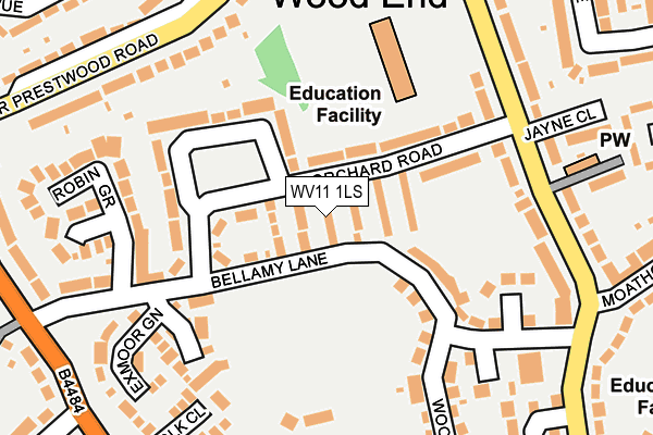 WV11 1LS map - OS OpenMap – Local (Ordnance Survey)