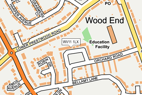 WV11 1LX map - OS OpenMap – Local (Ordnance Survey)