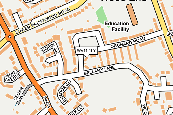 WV11 1LY map - OS OpenMap – Local (Ordnance Survey)