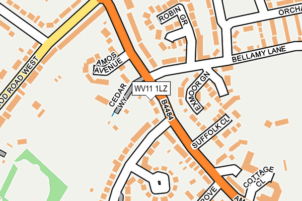 WV11 1LZ map - OS OpenMap – Local (Ordnance Survey)