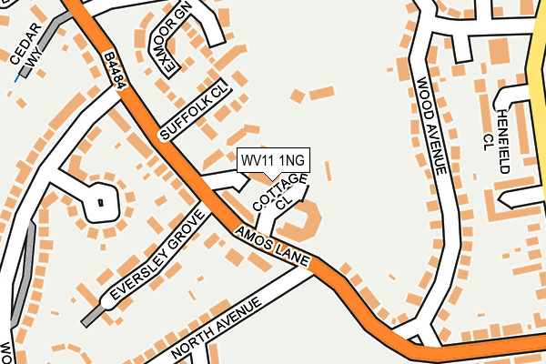 WV11 1NG map - OS OpenMap – Local (Ordnance Survey)