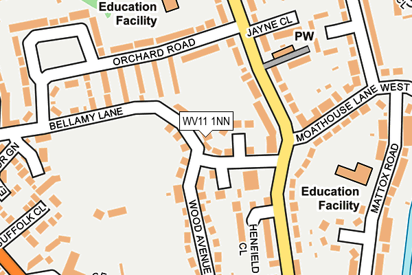 WV11 1NN map - OS OpenMap – Local (Ordnance Survey)