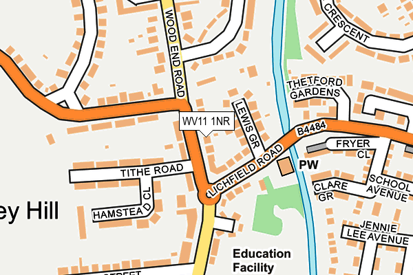 WV11 1NR map - OS OpenMap – Local (Ordnance Survey)