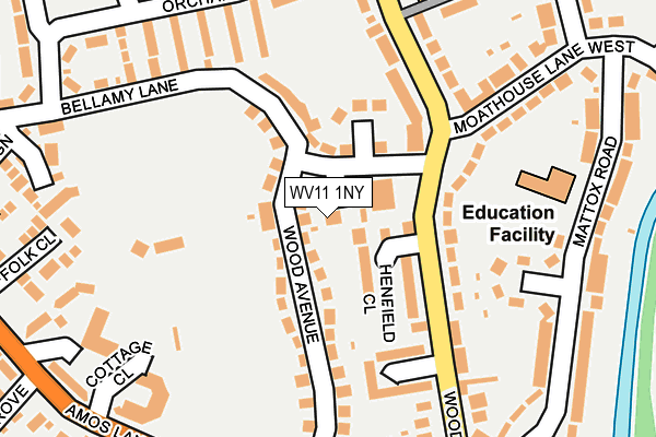 WV11 1NY map - OS OpenMap – Local (Ordnance Survey)
