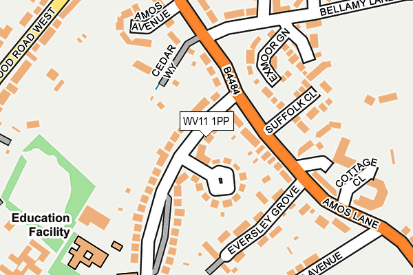 WV11 1PP map - OS OpenMap – Local (Ordnance Survey)
