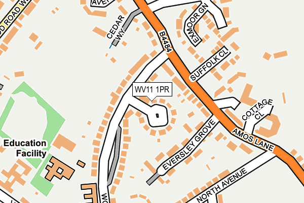 WV11 1PR map - OS OpenMap – Local (Ordnance Survey)