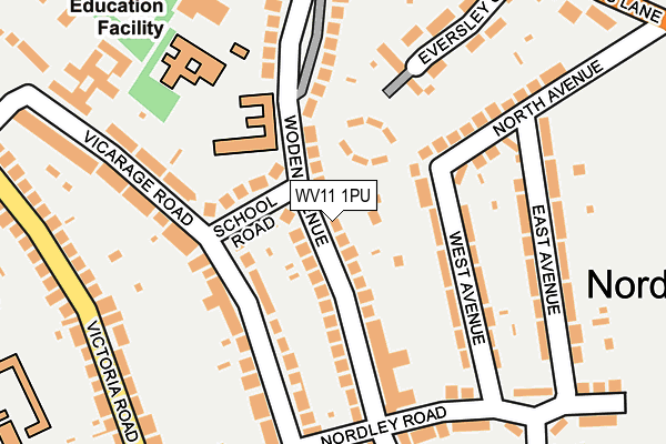 WV11 1PU map - OS OpenMap – Local (Ordnance Survey)