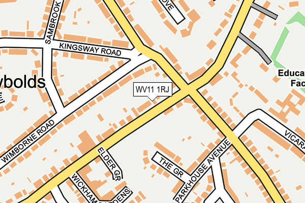 WV11 1RJ map - OS OpenMap – Local (Ordnance Survey)