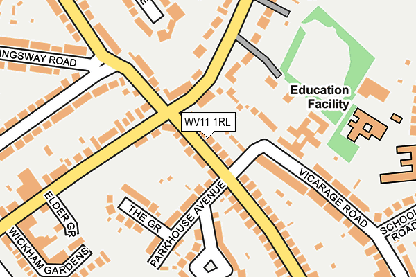 WV11 1RL map - OS OpenMap – Local (Ordnance Survey)