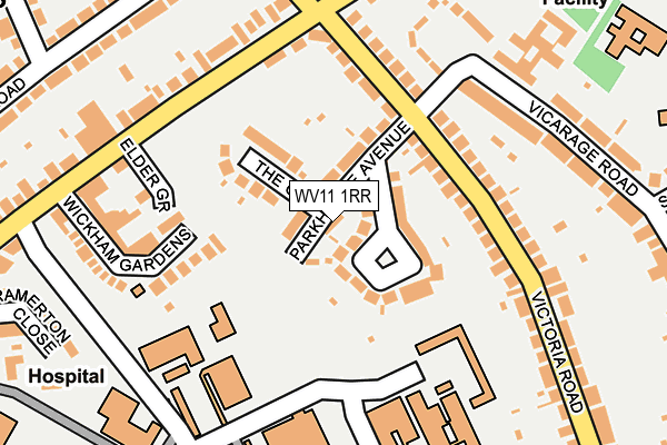 WV11 1RR map - OS OpenMap – Local (Ordnance Survey)