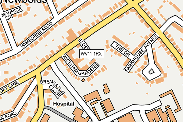 WV11 1RX map - OS OpenMap – Local (Ordnance Survey)