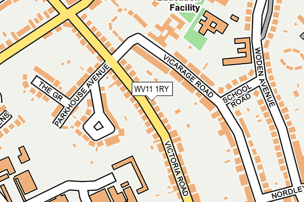 WV11 1RY map - OS OpenMap – Local (Ordnance Survey)