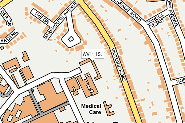 WV11 1SJ map - OS OpenMap – Local (Ordnance Survey)