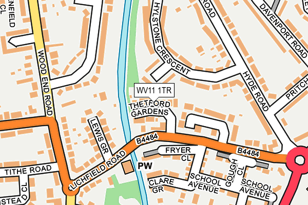 WV11 1TR map - OS OpenMap – Local (Ordnance Survey)