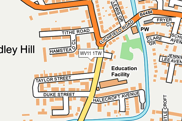 Map of S R (WV11) LTD at local scale