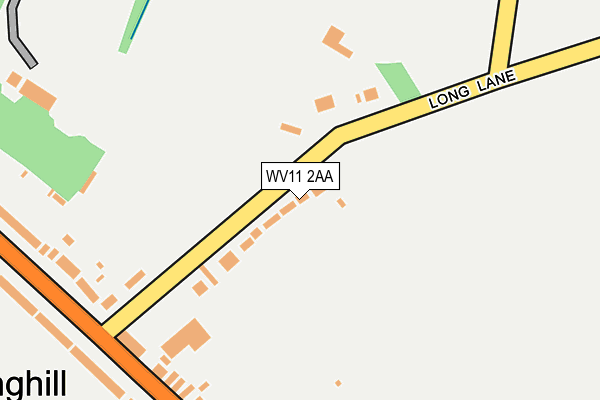 WV11 2AA map - OS OpenMap – Local (Ordnance Survey)