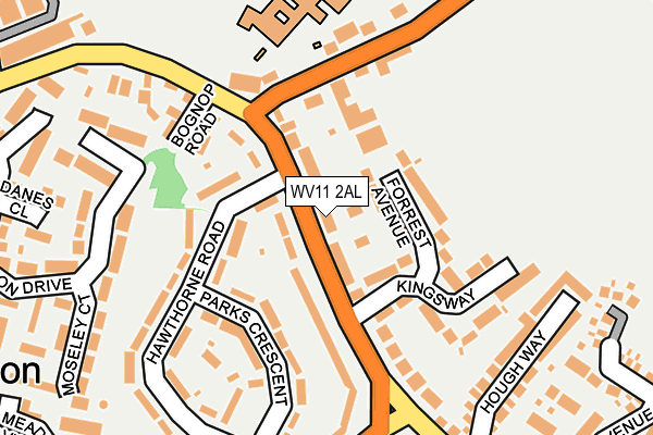 WV11 2AL map - OS OpenMap – Local (Ordnance Survey)