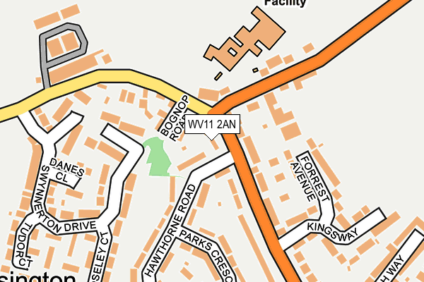 WV11 2AN map - OS OpenMap – Local (Ordnance Survey)