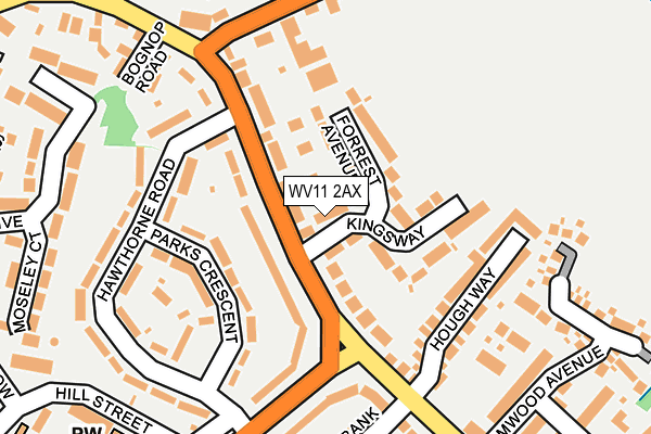 WV11 2AX map - OS OpenMap – Local (Ordnance Survey)