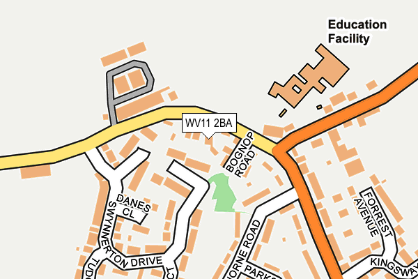WV11 2BA map - OS OpenMap – Local (Ordnance Survey)