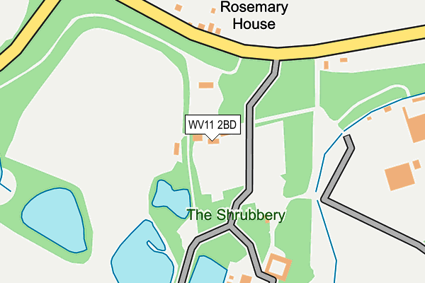 WV11 2BD map - OS OpenMap – Local (Ordnance Survey)