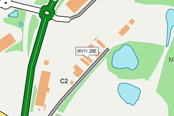 WV11 2BE map - OS OpenMap – Local (Ordnance Survey)