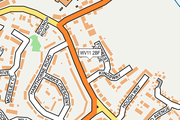 WV11 2BF map - OS OpenMap – Local (Ordnance Survey)