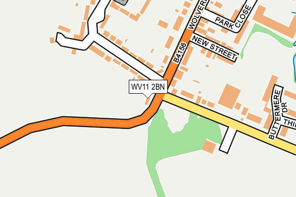 WV11 2BN map - OS OpenMap – Local (Ordnance Survey)