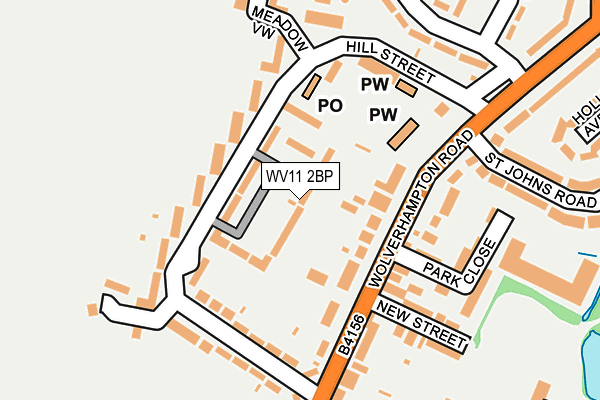 WV11 2BP map - OS OpenMap – Local (Ordnance Survey)