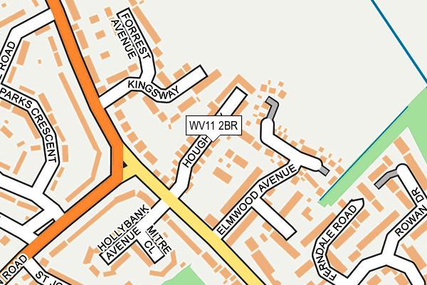 WV11 2BR map - OS OpenMap – Local (Ordnance Survey)