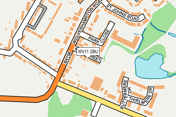 WV11 2BU map - OS OpenMap – Local (Ordnance Survey)