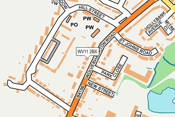 WV11 2BX map - OS OpenMap – Local (Ordnance Survey)