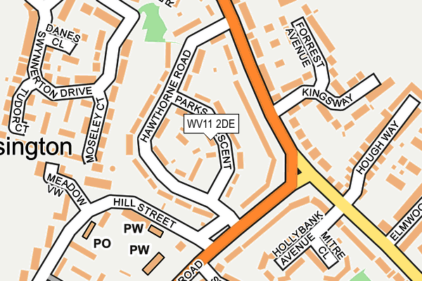 WV11 2DE map - OS OpenMap – Local (Ordnance Survey)