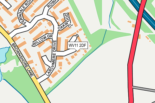 WV11 2DF map - OS OpenMap – Local (Ordnance Survey)