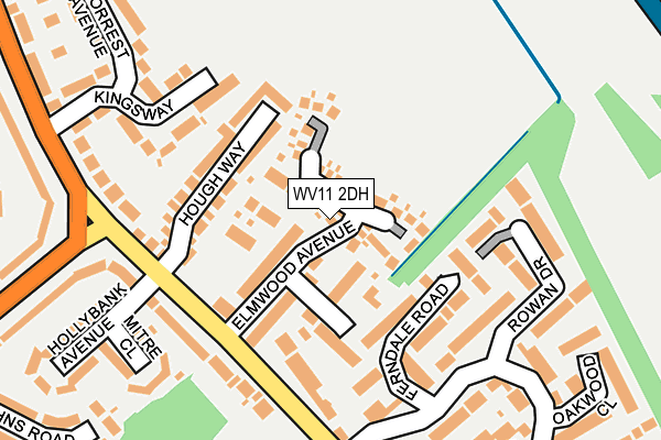 WV11 2DH map - OS OpenMap – Local (Ordnance Survey)