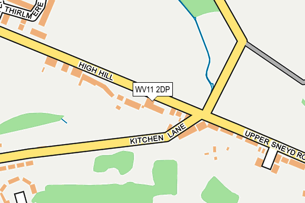 WV11 2DP map - OS OpenMap – Local (Ordnance Survey)