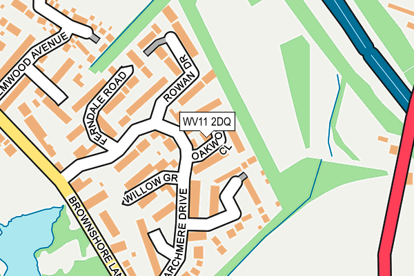 WV11 2DQ map - OS OpenMap – Local (Ordnance Survey)