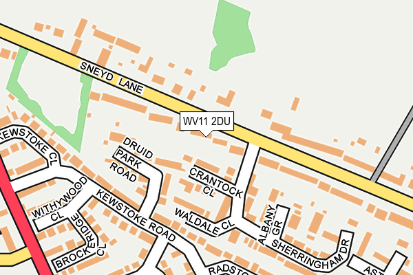 Map of SNEYD ESTATES LTD at local scale