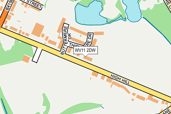 WV11 2DW map - OS OpenMap – Local (Ordnance Survey)