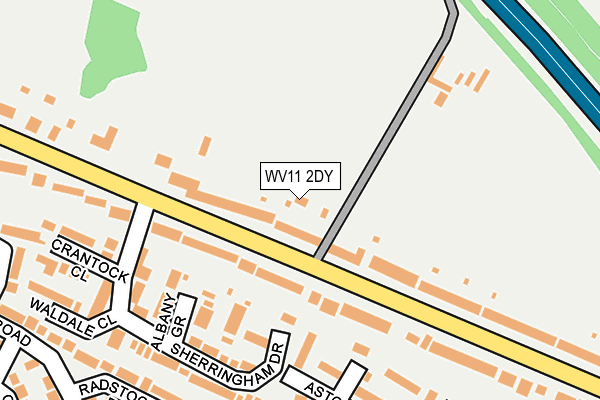WV11 2DY map - OS OpenMap – Local (Ordnance Survey)