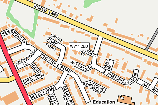 WV11 2ED map - OS OpenMap – Local (Ordnance Survey)