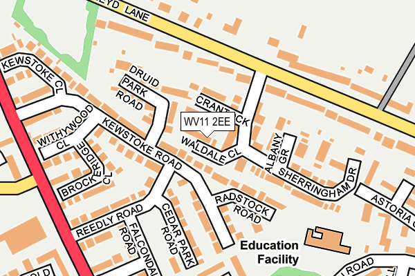 WV11 2EE map - OS OpenMap – Local (Ordnance Survey)