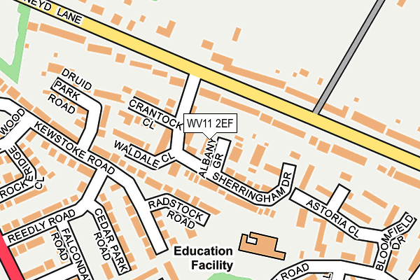 WV11 2EF map - OS OpenMap – Local (Ordnance Survey)