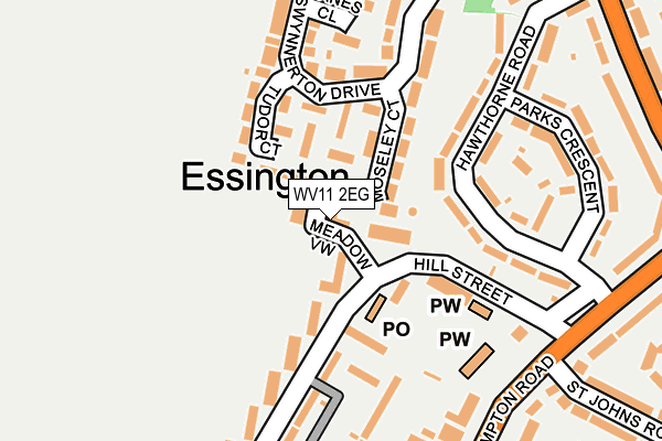 WV11 2EG map - OS OpenMap – Local (Ordnance Survey)