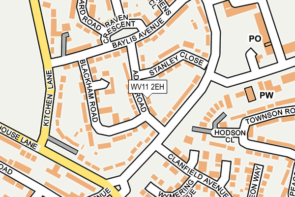 WV11 2EH map - OS OpenMap – Local (Ordnance Survey)