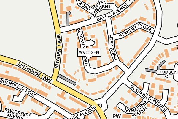 WV11 2EN map - OS OpenMap – Local (Ordnance Survey)