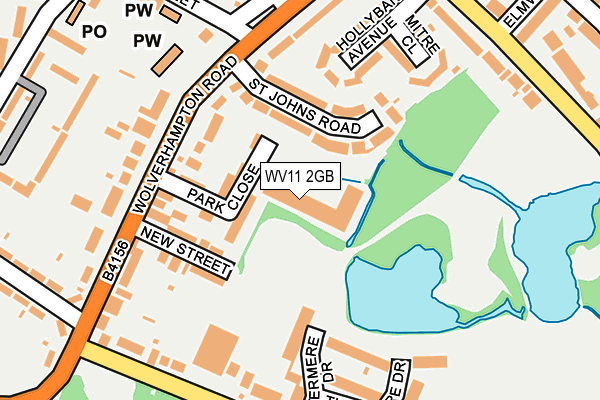 WV11 2GB map - OS OpenMap – Local (Ordnance Survey)